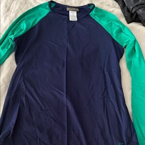 Tony Bahama Navy and Green Rash guard